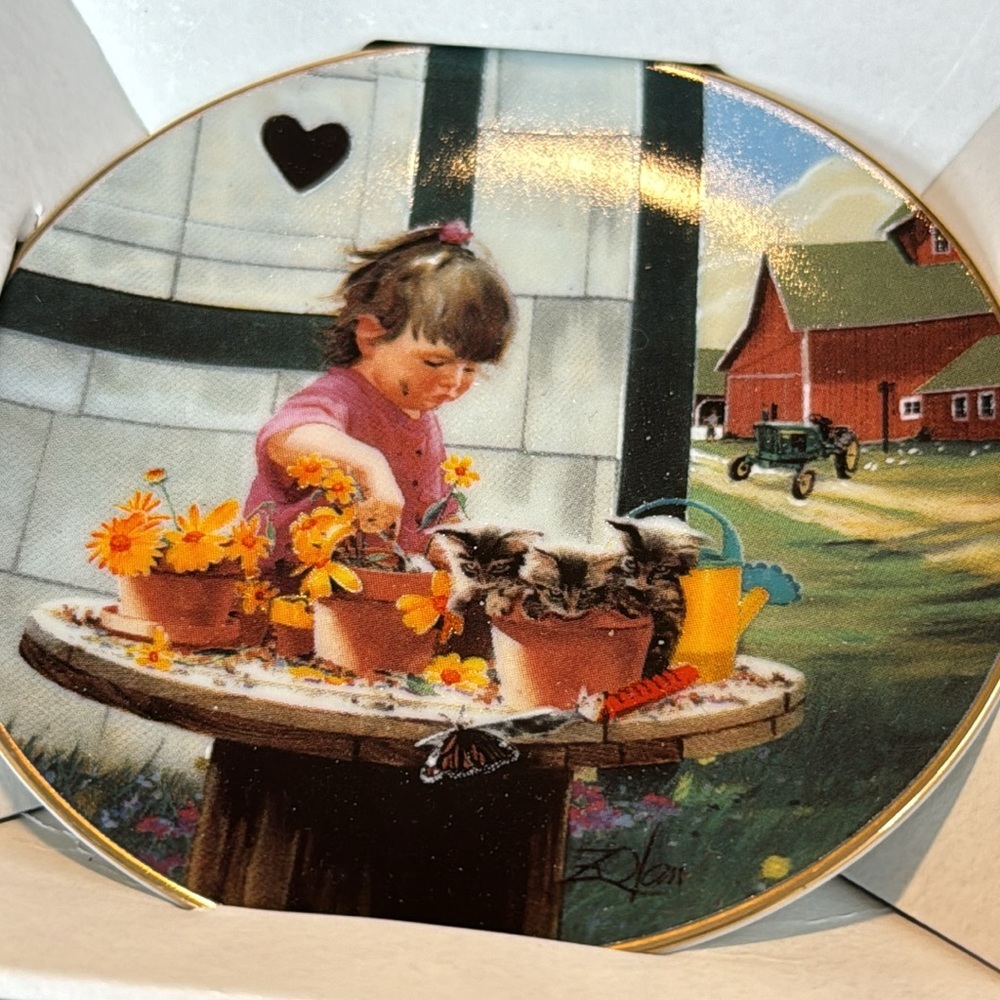 Donald Zolan Miniature Plate Little Gardener First Issue in Country